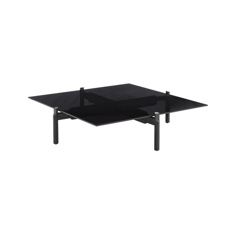 Table basse NOTCH 110x110 Verre noir WENDELBO