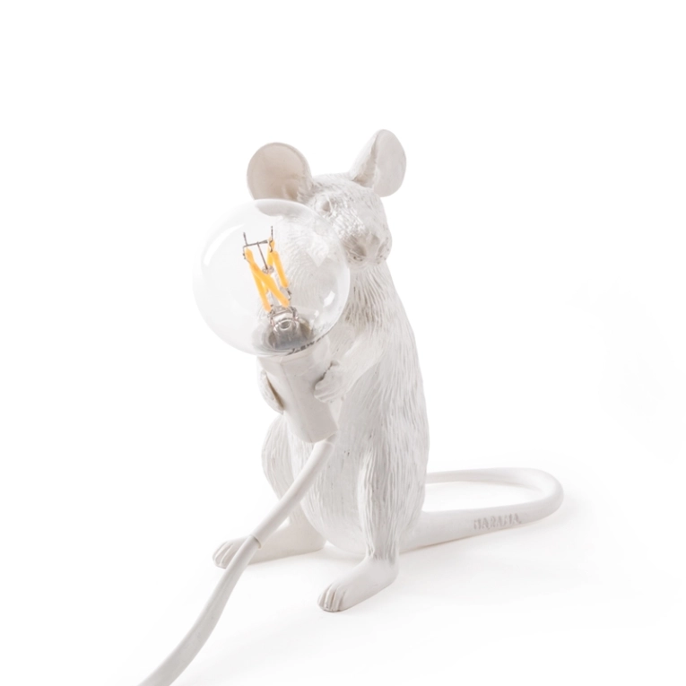 Lampe à poser MOUSE Sitting USB Blanc SELETTI