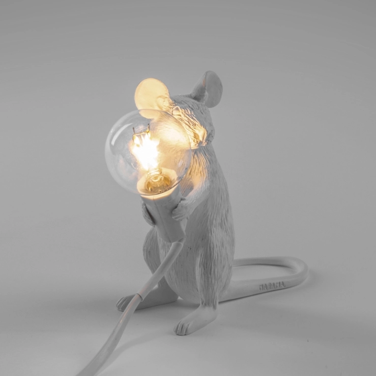 Lampe à poser MOUSE Sitting USB Blanc SELETTI