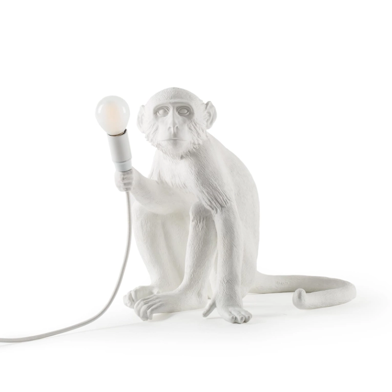 Lampe à poser MONKEY Sitting Blanc SELETTI