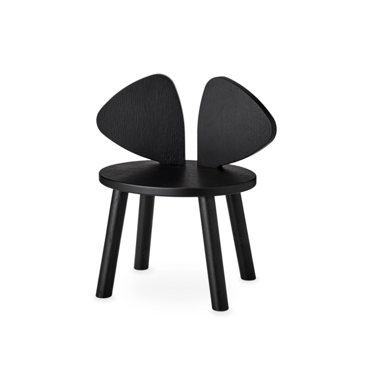 Siège enfant Chaise enfant MOUSE 2 à 5 ans Noir NOFRED