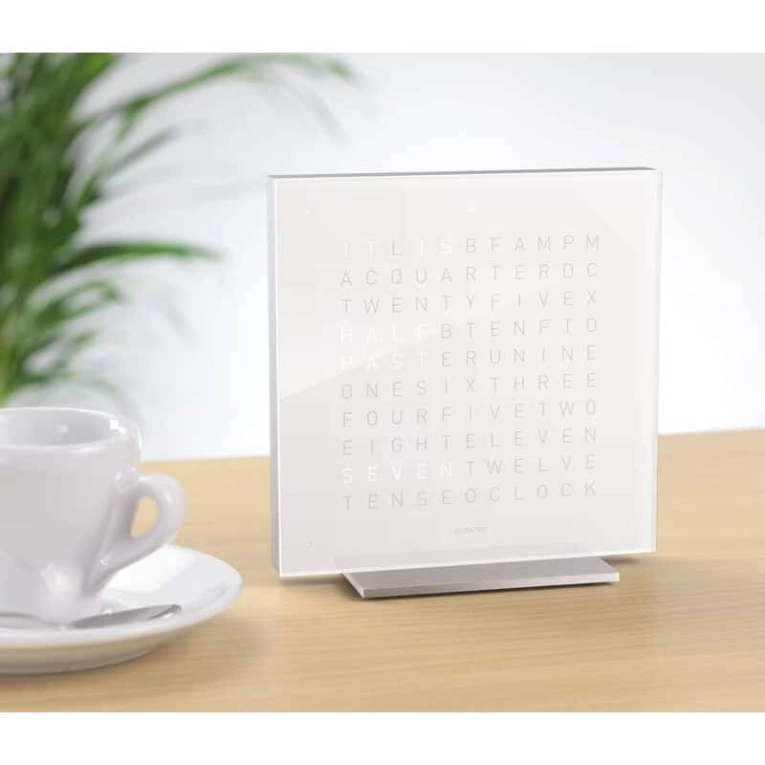 Horloge Horloge/ réveil QLOCKTWO EARTH 13,5 Pure Blanc QLOCKTWO