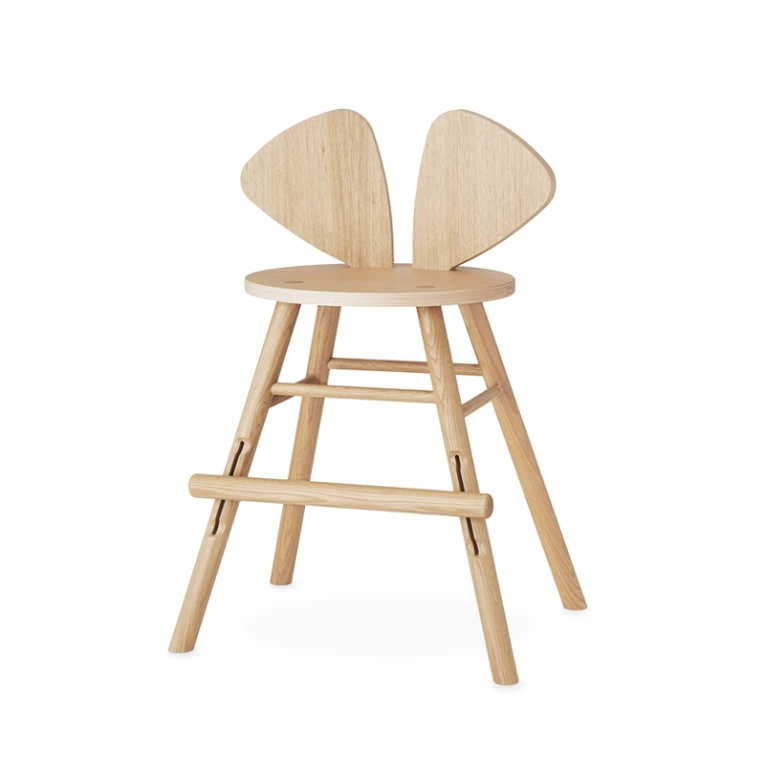 Siège enfant Chaise enfant haute MOUSE JUNIOR 3 à 9 ans Chêne NOFRED