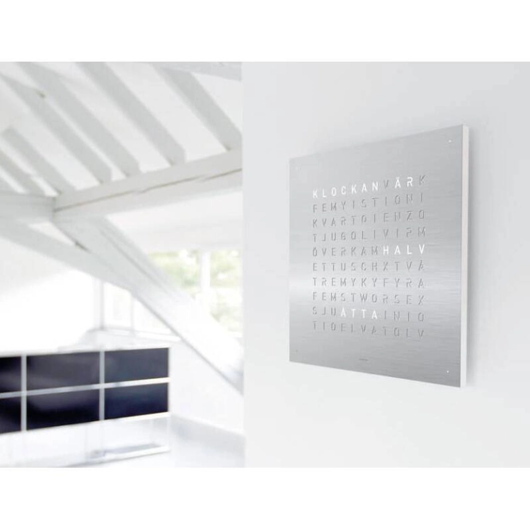 Horloge Horloge QLOCKTWO EARTH 45 Stainless steel QLOCKTWO