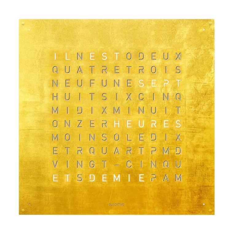 Horloge Horloge QLOCKTWO EARTH 90 Creator's Edition Gold QLOCKTWO