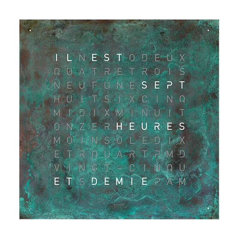 Horloge Horloge QLOCKTWO EARTH 90 Creator's Edition Vintage copper QLOCKTWO