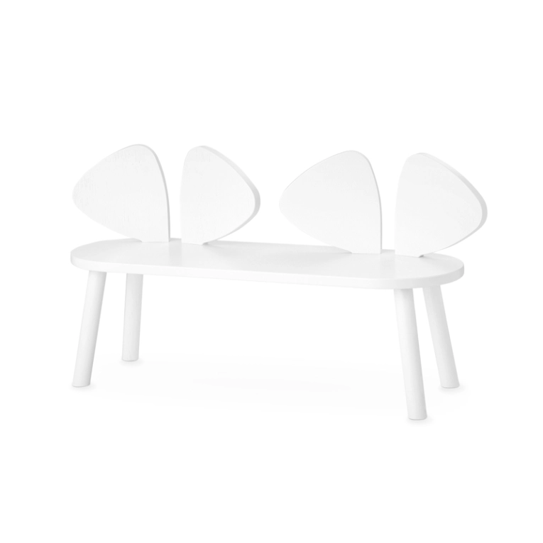 Siège enfant Banc enfant MOUSE 2 à 5 ans Blanc NOFRED