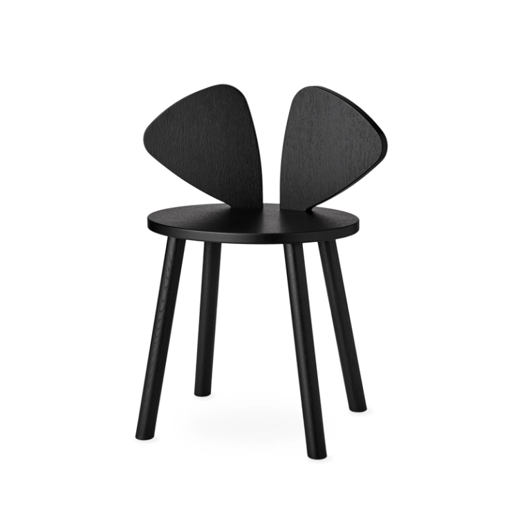 Siège enfant Chaise enfant MOUSE 6 à 10 ans Noir NOFRED