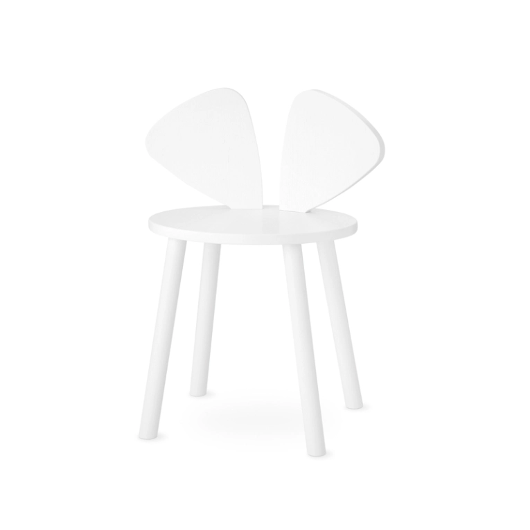 Siège enfant Chaise enfant MOUSE 6 à 10 ans Blanc NOFRED