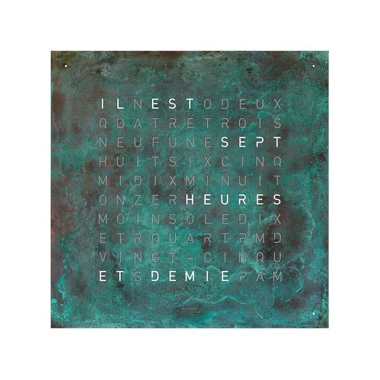 Horloge Horloge QLOCKTWO EARTH 45 Creator's Edition Vintage copper QLOCKTWO