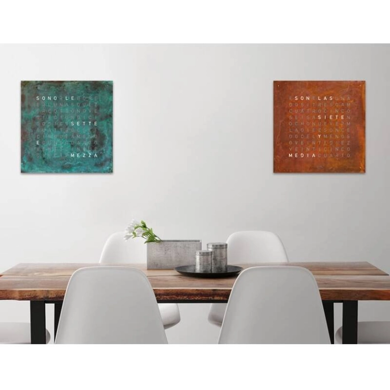 Horloge Horloge QLOCKTWO EARTH 45 Creator's Edition Vintage copper QLOCKTWO