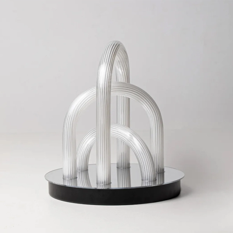 Lampe à poser OORT Blanc/ miroir FONTANA ARTE