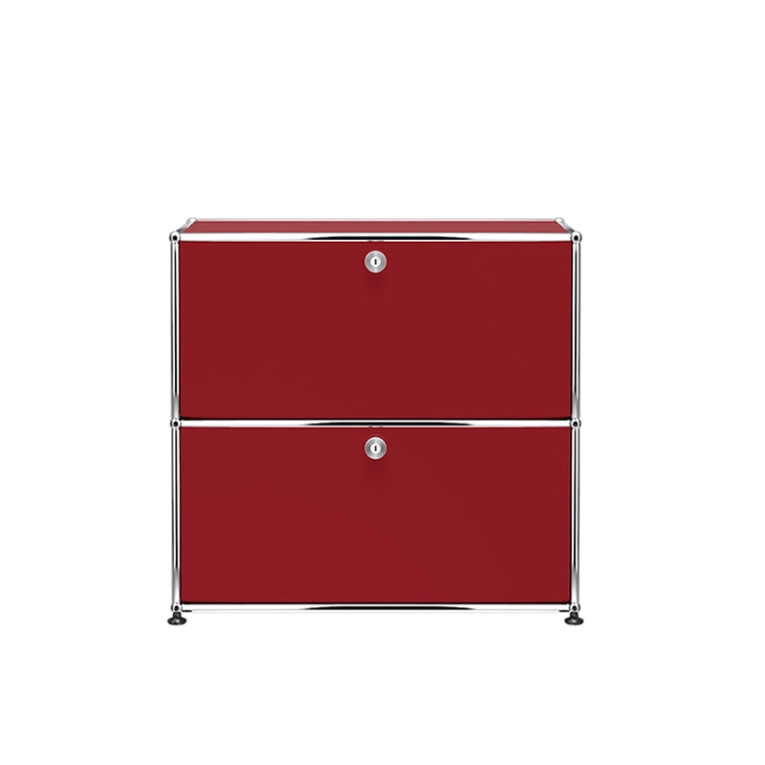 Meuble de rangement USM HALLER S2 Rouge rubis USM USM HALLER