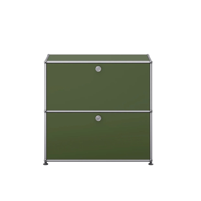 Meuble de rangement USM HALLER S2 Vert olive USM HALLER