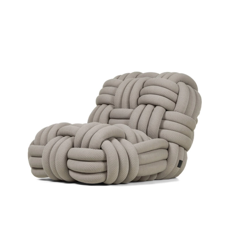 Fauteuil KNITTY Gris clair MOOOI