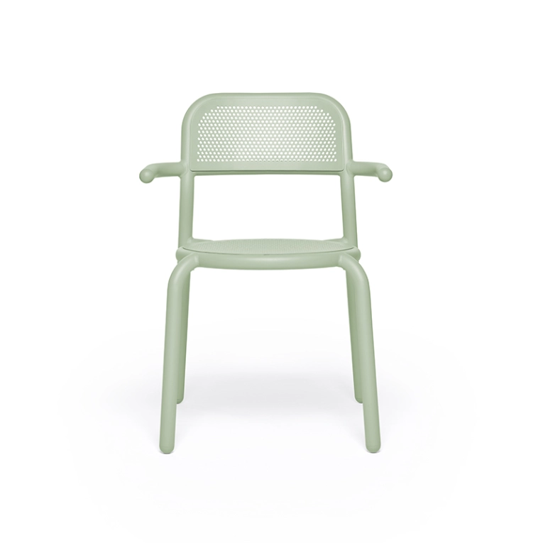 Chaise extérieur TONÍ avec accoudoirs Lot de 2 Vert brouillard FATBOY