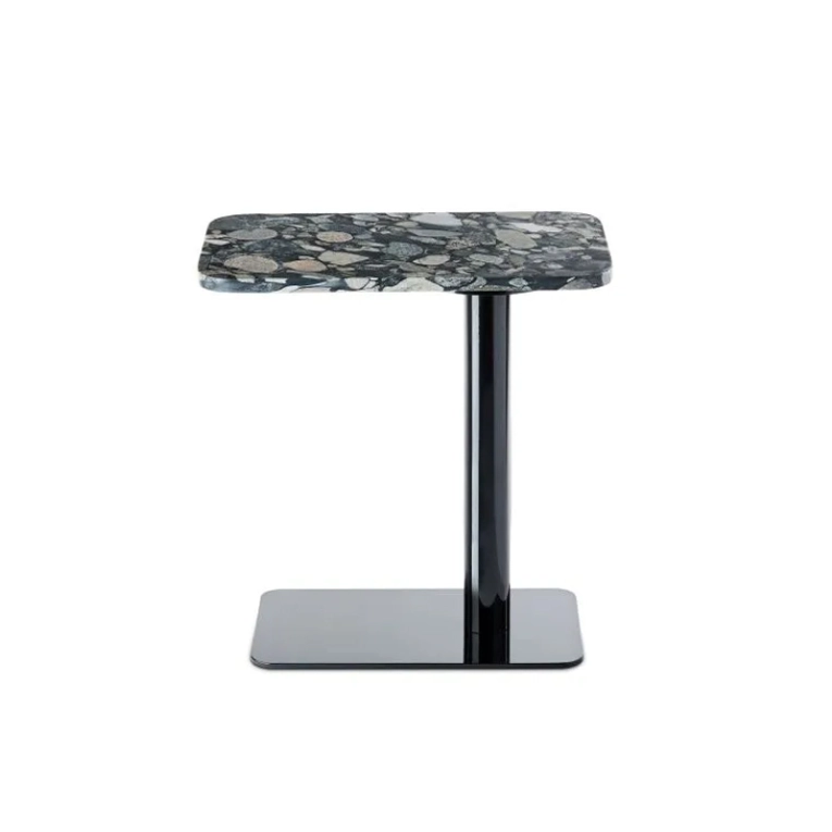 Table d'appoint guéridon STONE Rectangle Marbre Pebble TOM DIXON
