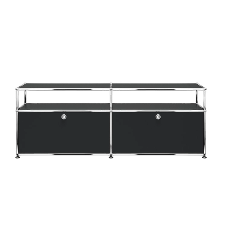 Meuble de rangement USM HALLER O2 Noir graphite USM HALLER