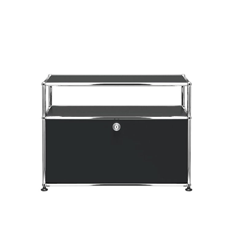 Meuble de rangement USM HALLER O1 Noir graphite USM HALLER