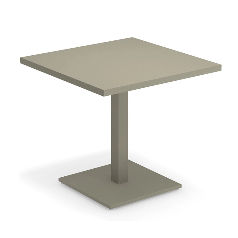 Table extérieur ROUND 80x80 Gris Vert EMU