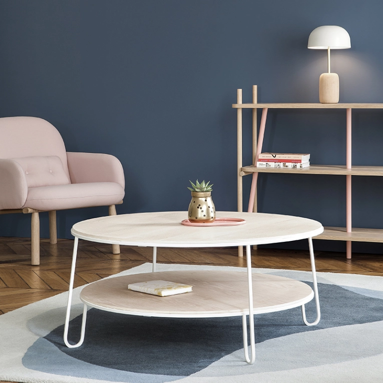 Table basse EUGENIE Ø 90 Gris ardoise HARTO