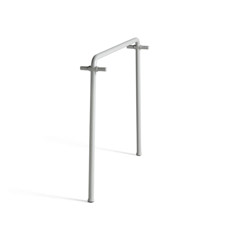 Table extérieur PALISSADE pied intermédiaire Gris clair HAY