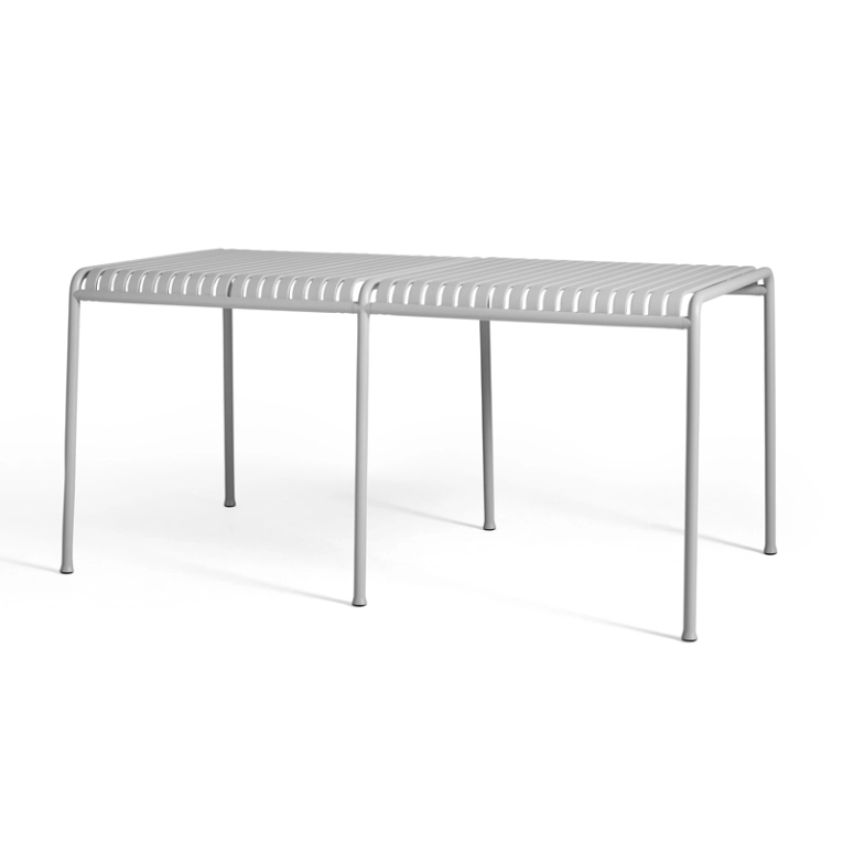 Table extérieur PALISSADE pied intermédiaire Gris clair HAY