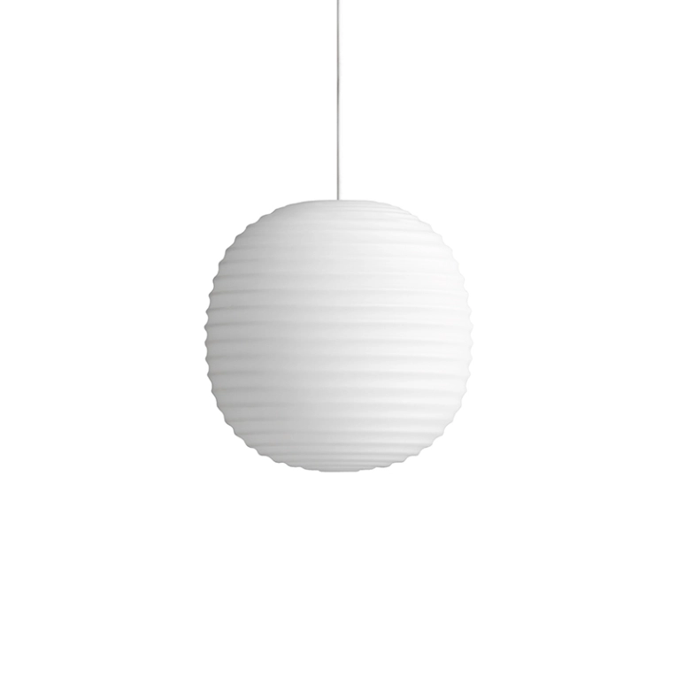 Suspension LANTERN Verre opale blanc givré NEW WORKS