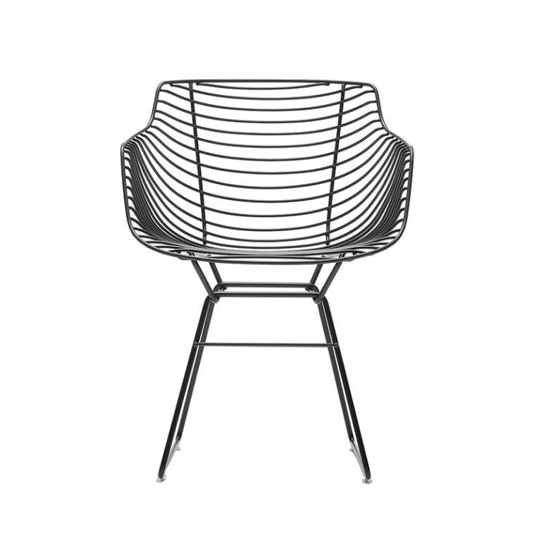 Chaise extérieur FLOW FILO SLIM Noir MDF