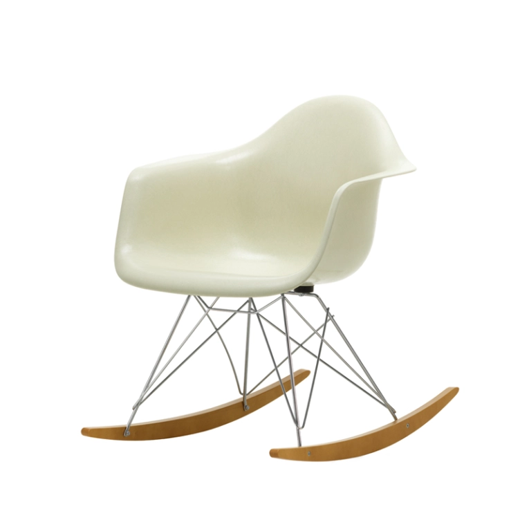 Fauteuil EAMES FIBERGLASS ARMCHAIR RAR Parchemin Eames VITRA