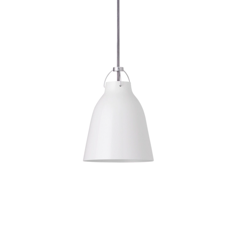 Suspension CARAVAGGIO P1 Blanc brillant/ câble gris FRITZ HANSEN