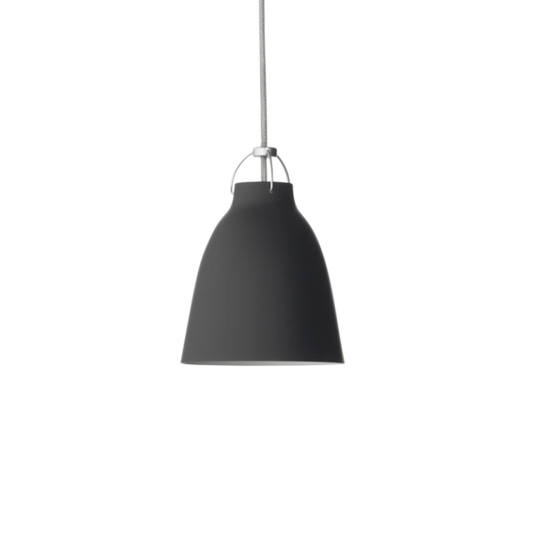 Suspension CARAVAGGIO P1 Noir mat/ câble gris FRITZ HANSEN