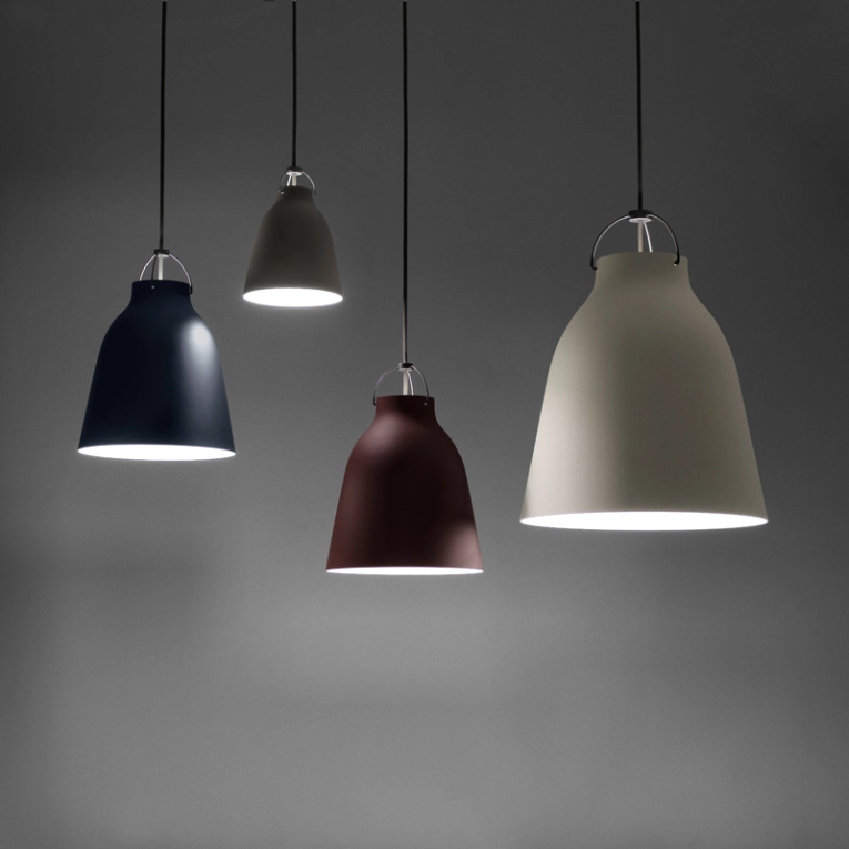 Suspension CARAVAGGIO P1 Noir mat/ câble gris FRITZ HANSEN