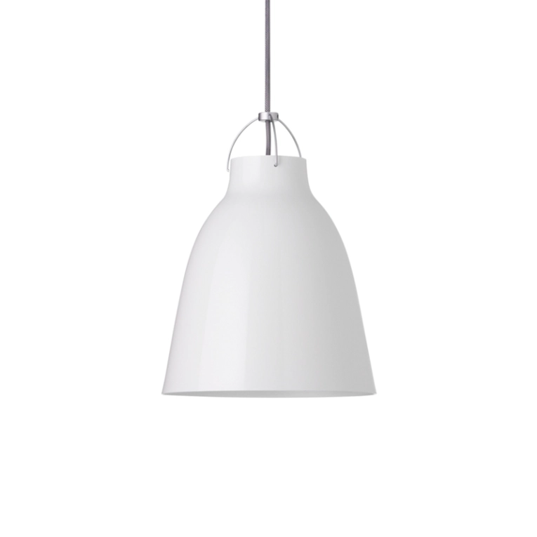 Suspension CARAVAGGIO P2 Blanc brillant/ câble gris FRITZ HANSEN