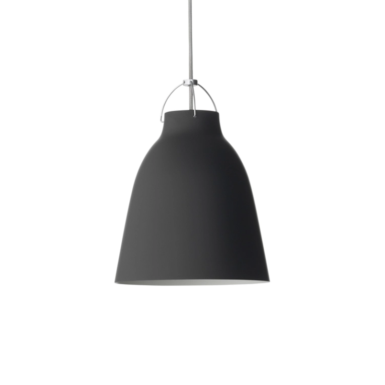 Suspension CARAVAGGIO P2 Noir mat/ câble gris FRITZ HANSEN