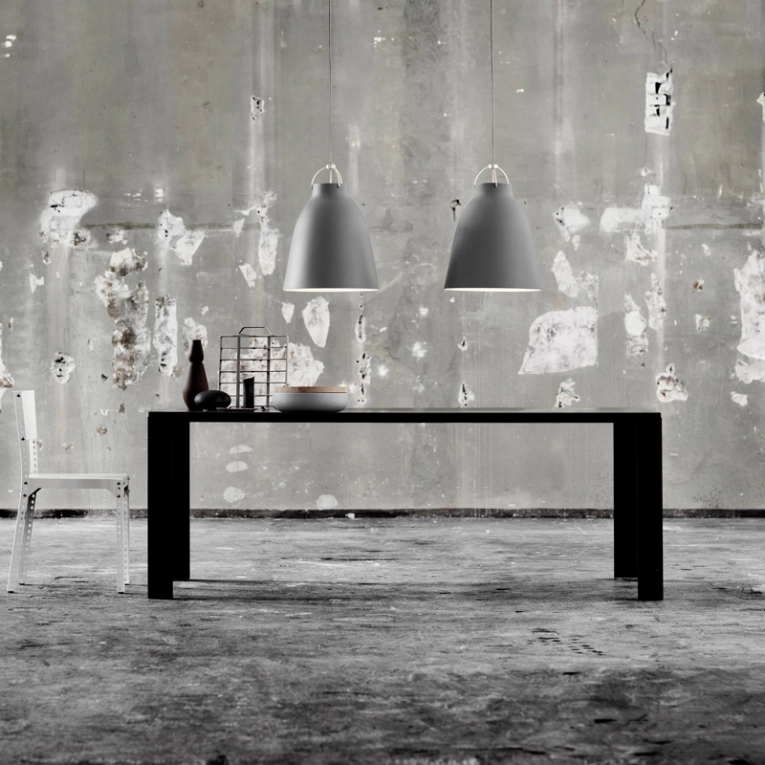Suspension CARAVAGGIO P3 Gris 45 mat/ câble gris FRITZ HANSEN