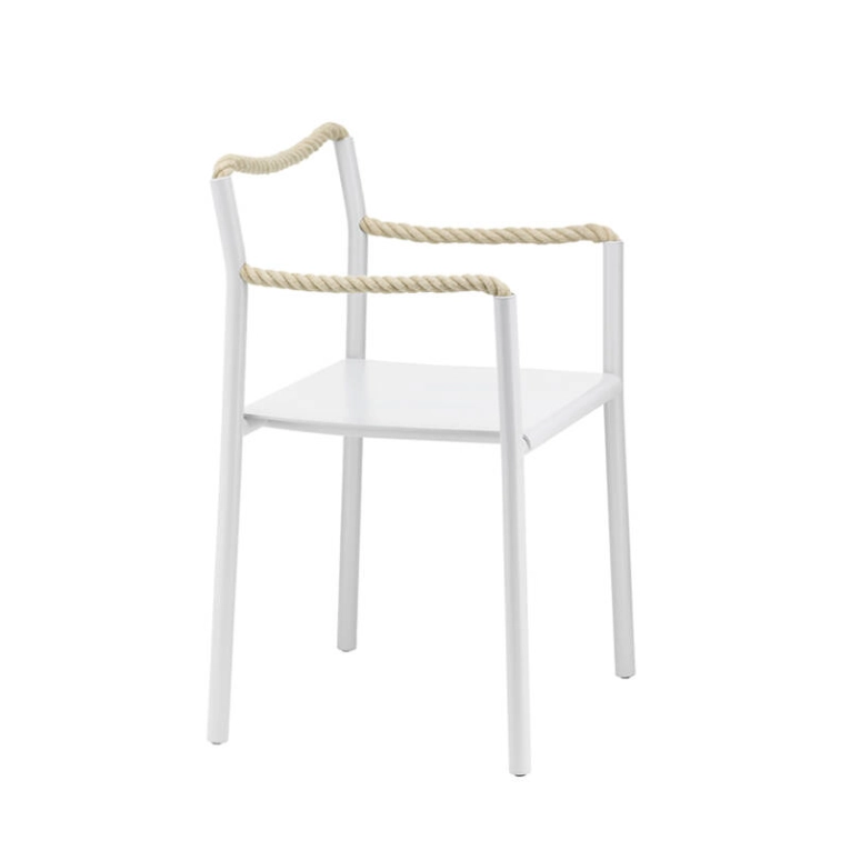 Chaise ROPE Gris clair/ corde naturelle ARTEK