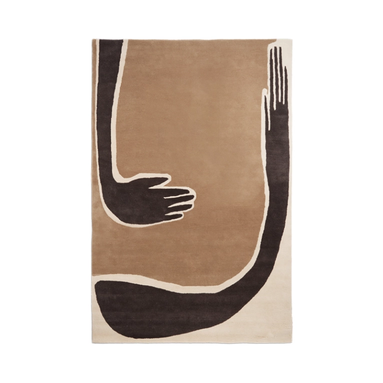 Tapis POSE 200x300 Blanc cassé / Café FERM LIVING