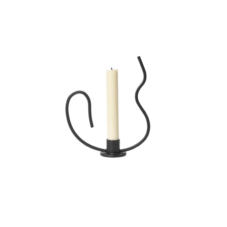 Photophore, bougeoir et bougie Chandelier VALSE H 18 Noir FERM LIVING