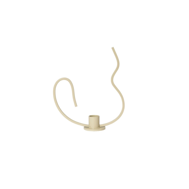Photophore, bougeoir et bougie Chandelier VALSE H 18 Cachemire FERM LIVING