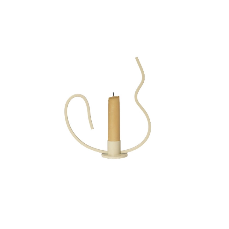 Photophore, bougeoir et bougie Chandelier VALSE H 18 Cachemire FERM LIVING