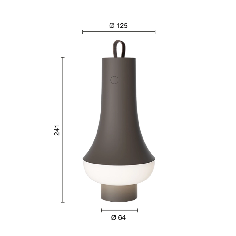 Lampe sans fil TOMOSHI Marron foncé LOUIS POULSEN