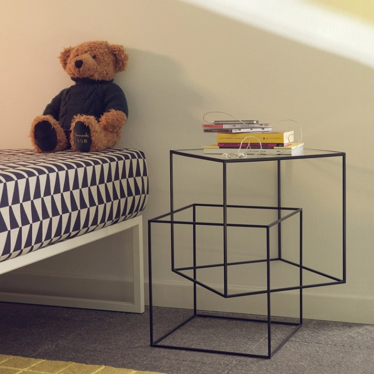 Table d'appoint guéridon THIN BLACK TABLE Noir CAPPELLINI