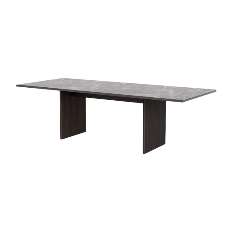 Table CABIN SQUARE Marbre Pietra gris / Chêne foncé VIPP
