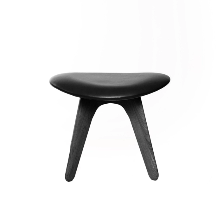 Pouf SLAB OTTOMAN Cuir noir TOM DIXON