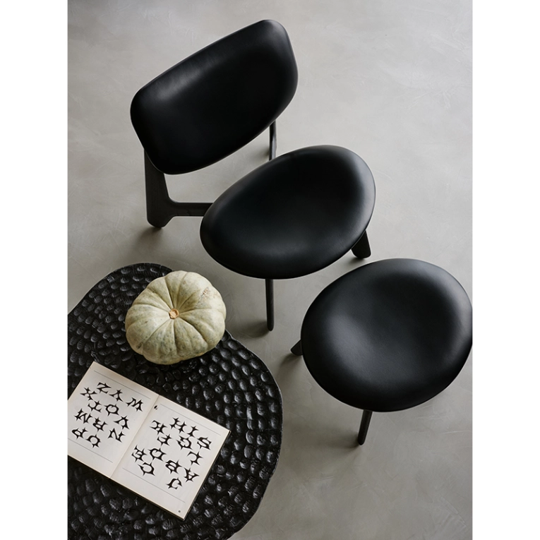 Pouf SLAB OTTOMAN Cuir noir TOM DIXON