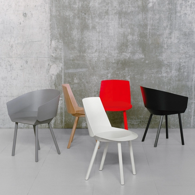 Chaise HOUDINI avec accoudoirs Gris E15