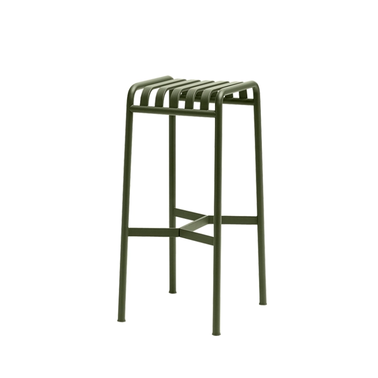 Tabouret haut PALISSADE Vert olive HAY