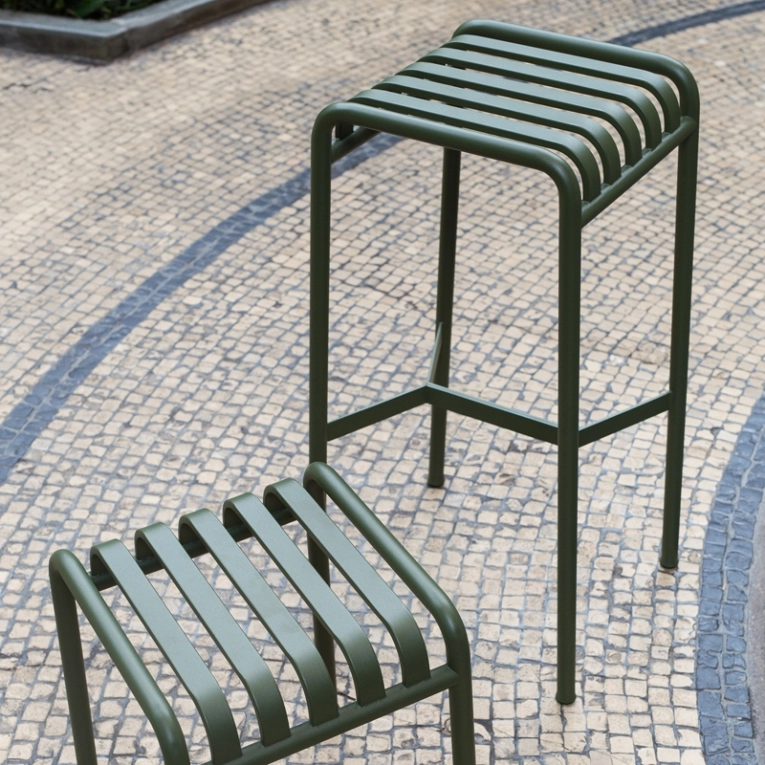 Tabouret haut PALISSADE Anthracite HAY