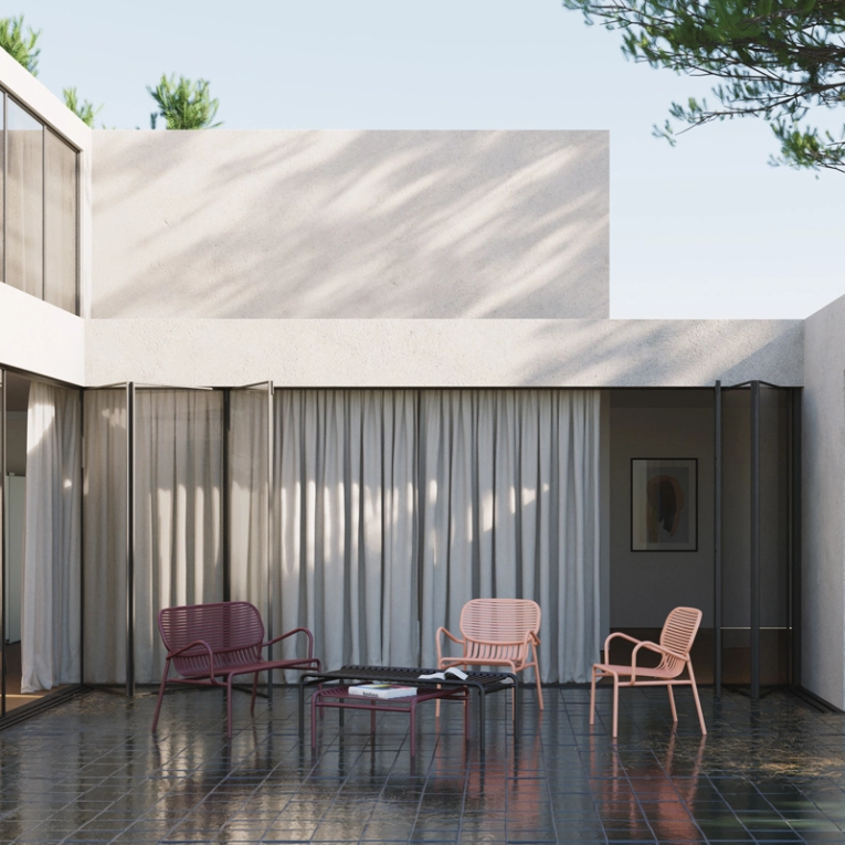 Canapé extérieur WEEK-END Rouge brun PETITE FRITURE